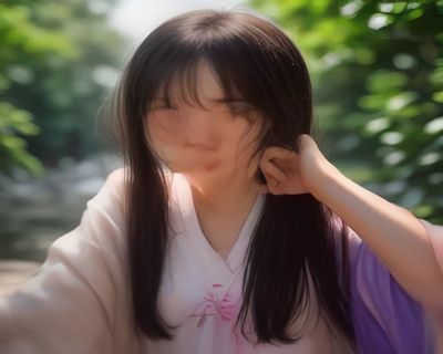 美女博主晓雯在东京街头拍摄日本美食拉面的场景