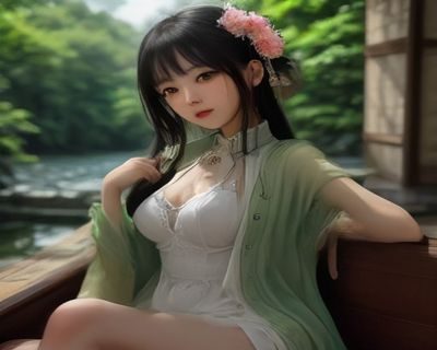 美女生活博主茉莉在日式茶室体验抹茶道的优雅场景